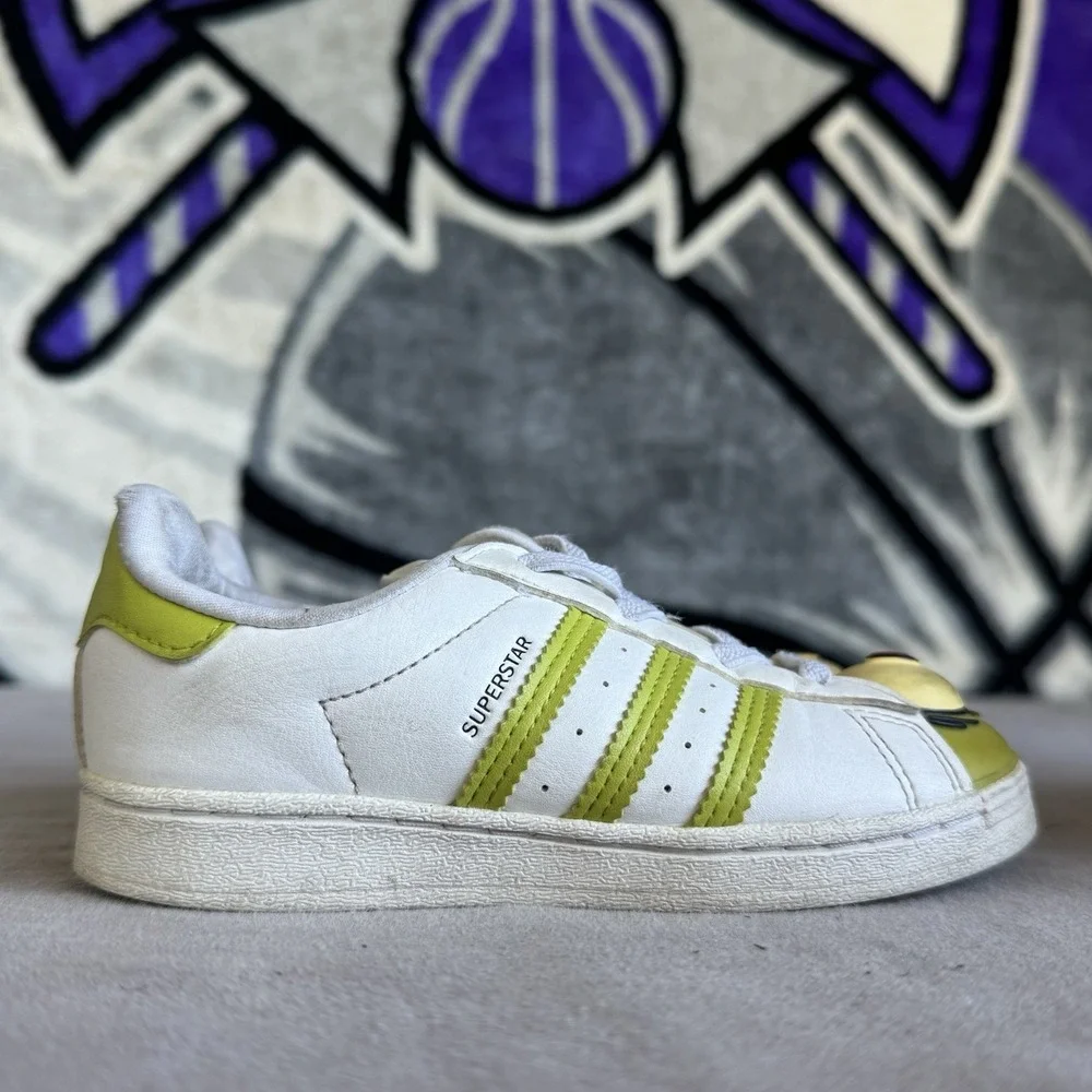 Size 10c - ADIDAS SUPERSTAR EL I THE SIMPSONS WHITE / GREEN GY3323 TODDLER